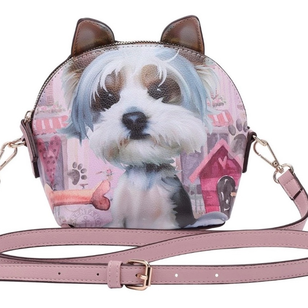 B Brentano Crossbody Bag handbag vegan leather 3D Yorkie Dog Yorkshire Terrier